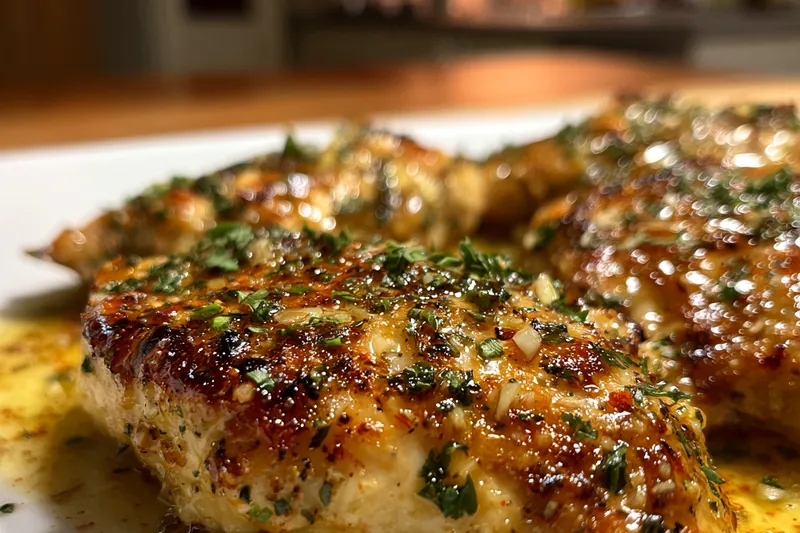 Fresh ingredients for Creamy Garlic Chicken Skillet