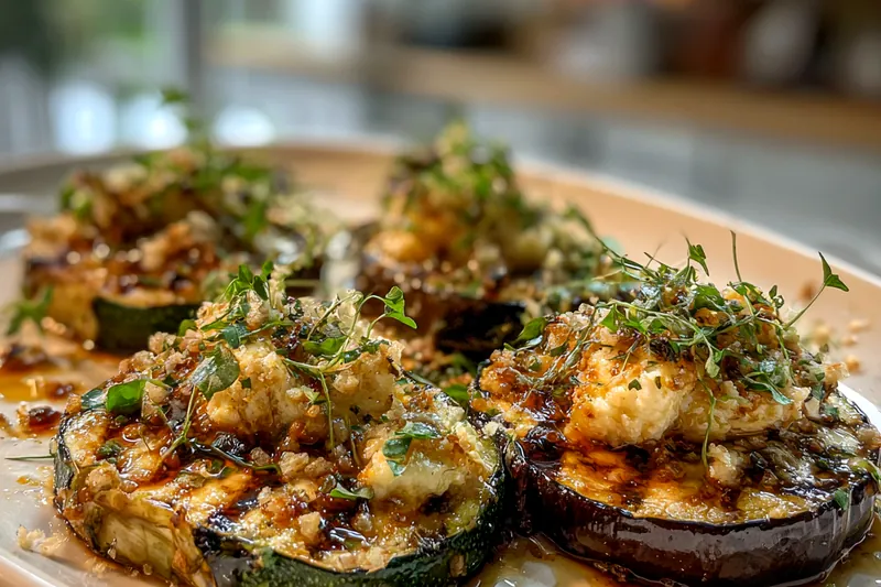 Fresh ingredients for Grilled Zucchini & Eggplant