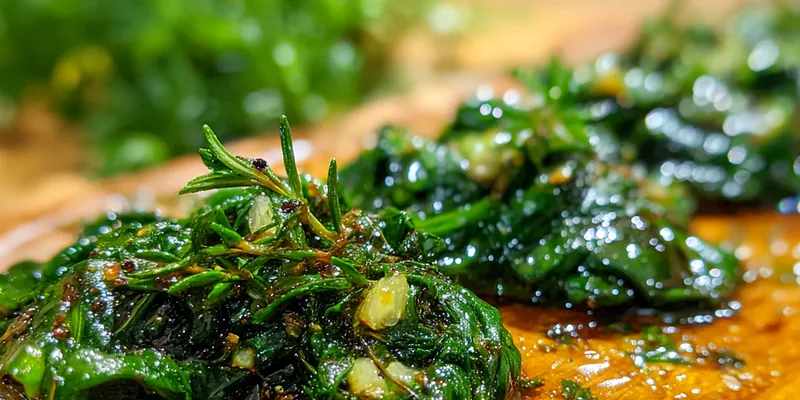 Spinach SautÃ©ed with Garlic &amp; Olive Oil