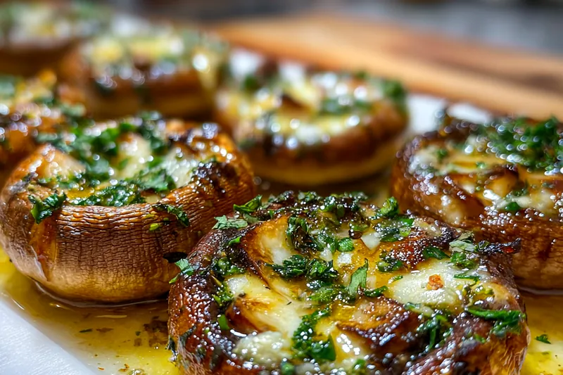 Fresh ingredients for Stuffed Mushrooms